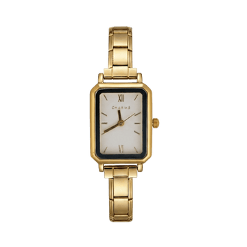 Orologio Como oro – Edizione quadrante bianco