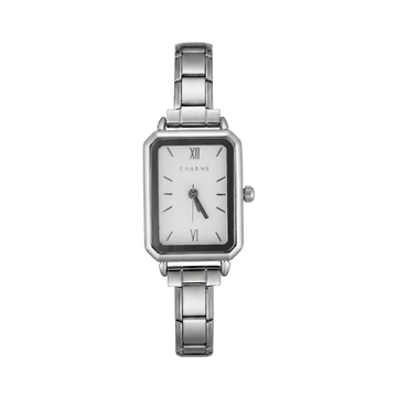 Orologio Como argento – Edizione quadrante bianco