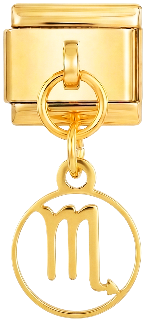 Scorpio Sign Hanging, on Gold