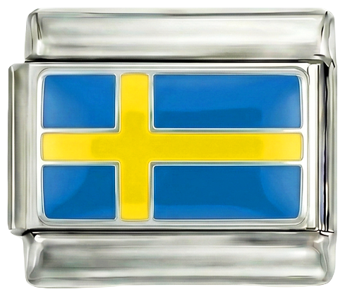 Bandiera della Svezia, su Argento