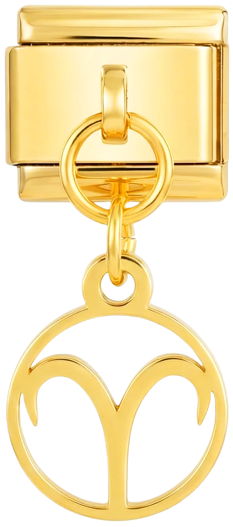 Segno dell'Ariete pendente su oro