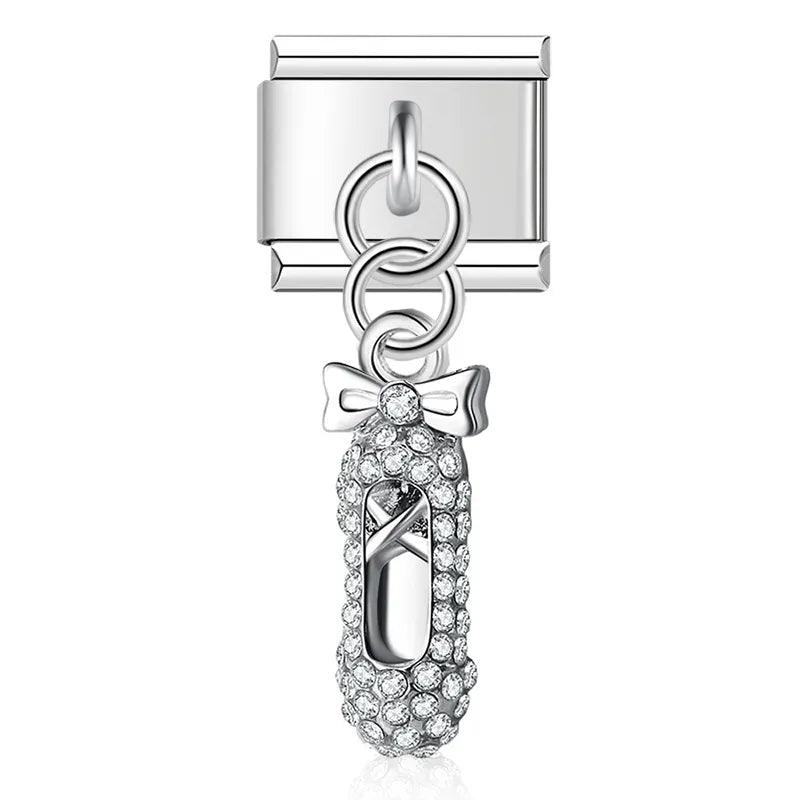 Dance Slipper, on Silver - Charms Official