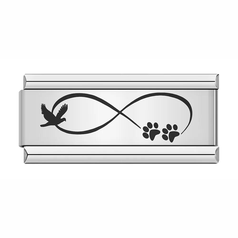 Infinity, Animal Paws, on Silver - Charms Official