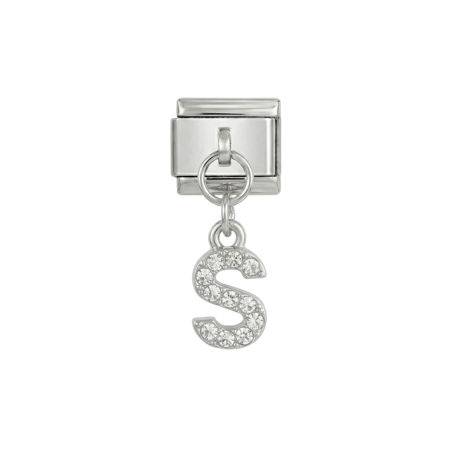 Letter S with sotnes, Hanging, on Silver