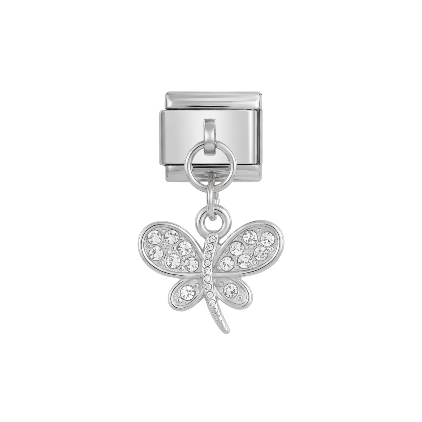 Butterfly with Stones on Silver