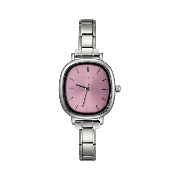 Orologio Capri argento – Edizione quadrante rosa
