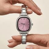 Capri Watch in argento – Edizione con quadrante rosa