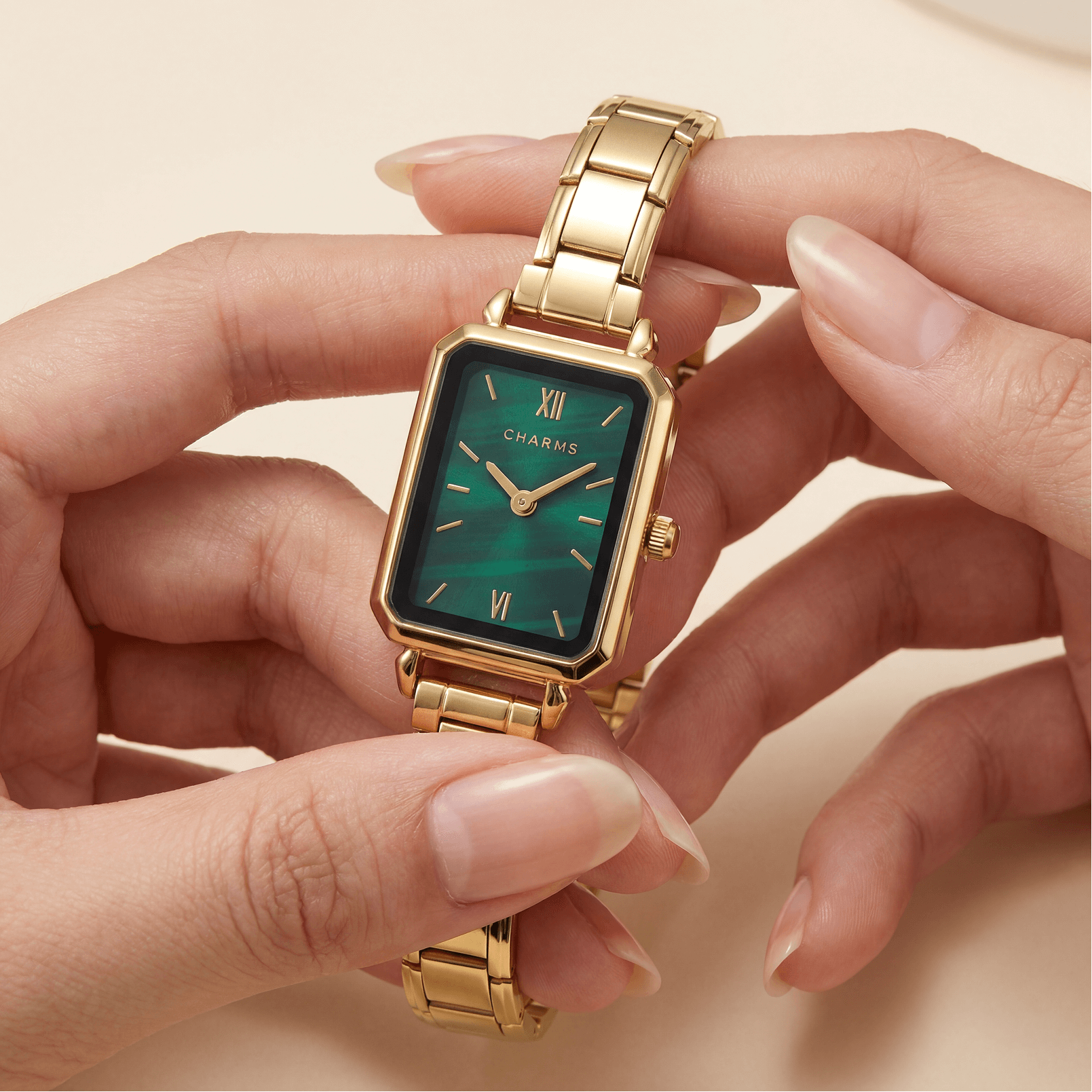 Como Watch Gold – Emerald Dial Edition