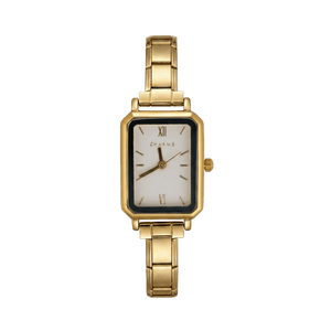 Orologio Como oro – Edizione quadrante bianco
