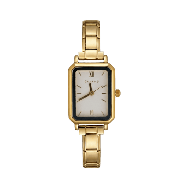 Orologio Como oro – Edizione quadrante bianco