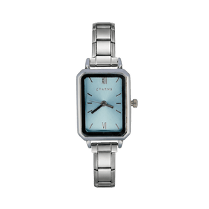 Orologio Como argento – Edizione quadrante blu