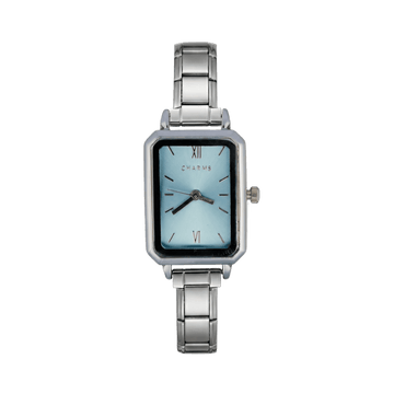 Orologio Como argento – Edizione quadrante blu