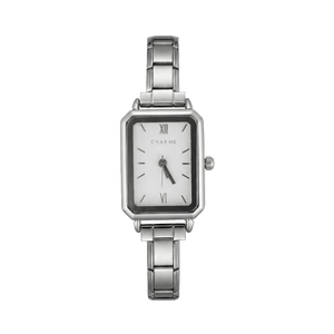 Orologio Como argento – Edizione quadrante bianco