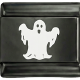 Fantasma bianco su ciondolo nero