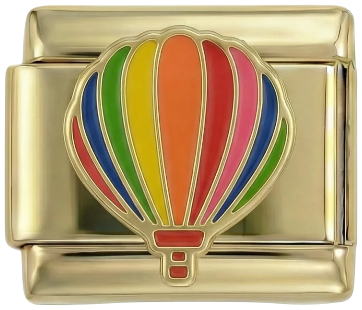 Hot Air Ballon Multicolor on Gold - Hot-Air-Ballon-Multicolor-on-Gold.png