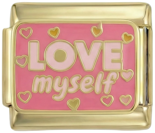 Love Myself on Pink Plate on Gold - Love-Myself-on-Pink-Plate-on-Gold.png