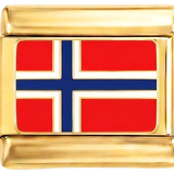 Bandiera della Norvegia, su oro