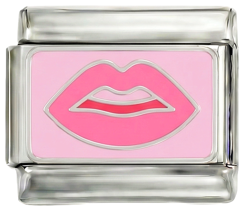 Labbra rosa su argento