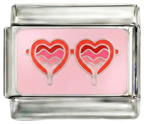 Occhiali a cuore rossi