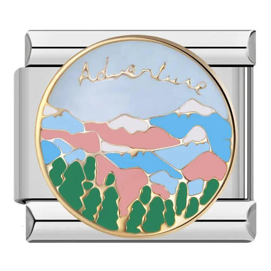 Adventure in the Mountains, on Silver - Charms Official