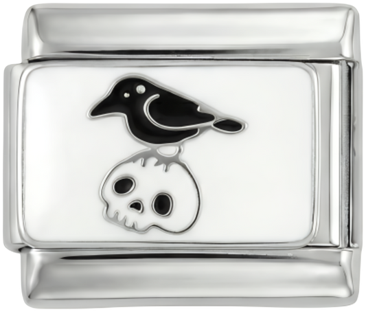 Crow on Skull on Silver - crow-on-skull-on-silver.png