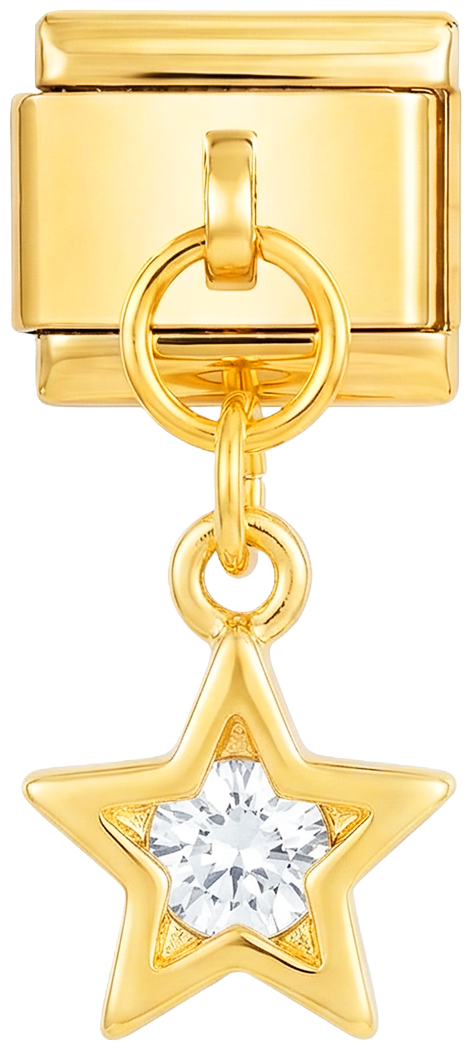 Double Layered Star with Stone on Gold - double-layered-star-with-stone-on-gold.png