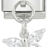 Libellula con cristalli in argento