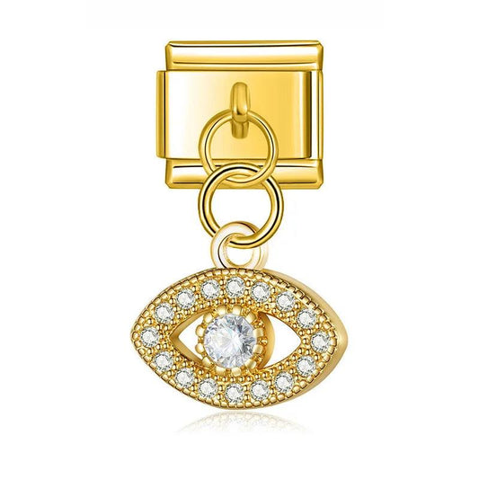 Eye with Large Stone, on Gold - Charms Official