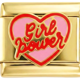 Potere femminile con cuore in oro