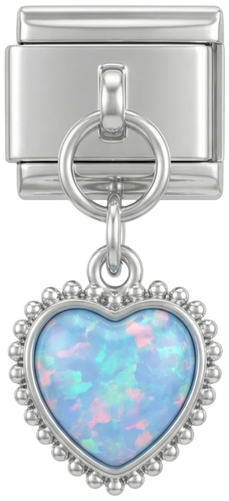 Heart with Big Blue Stone Hanging on Silver - heart-with-big-blue-stone-hanging-on-silver.png