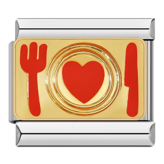 I like to eat, on gold - Charms Official