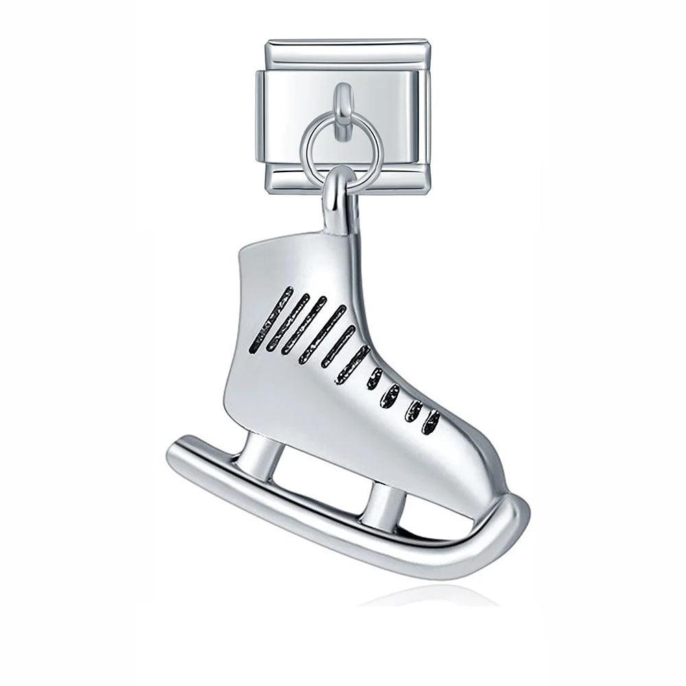 Ice Skate, Silver - Charms Official