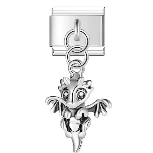 Magic Dragon, on Silver - Charms Official