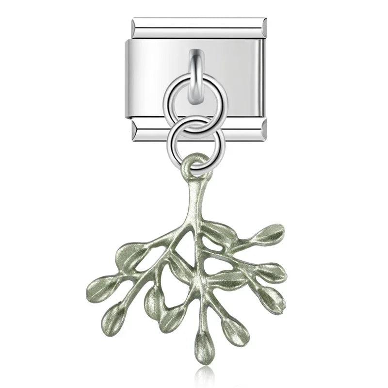 Multi Leaf Liana, on Silver - Charms Official
