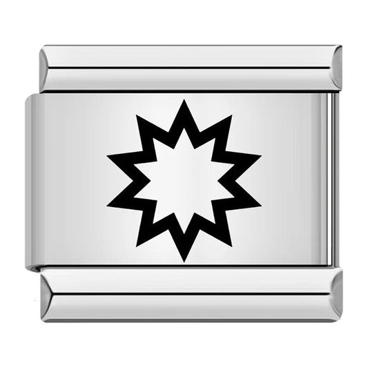 Nine-pointed Star, on Silver - Charms Official