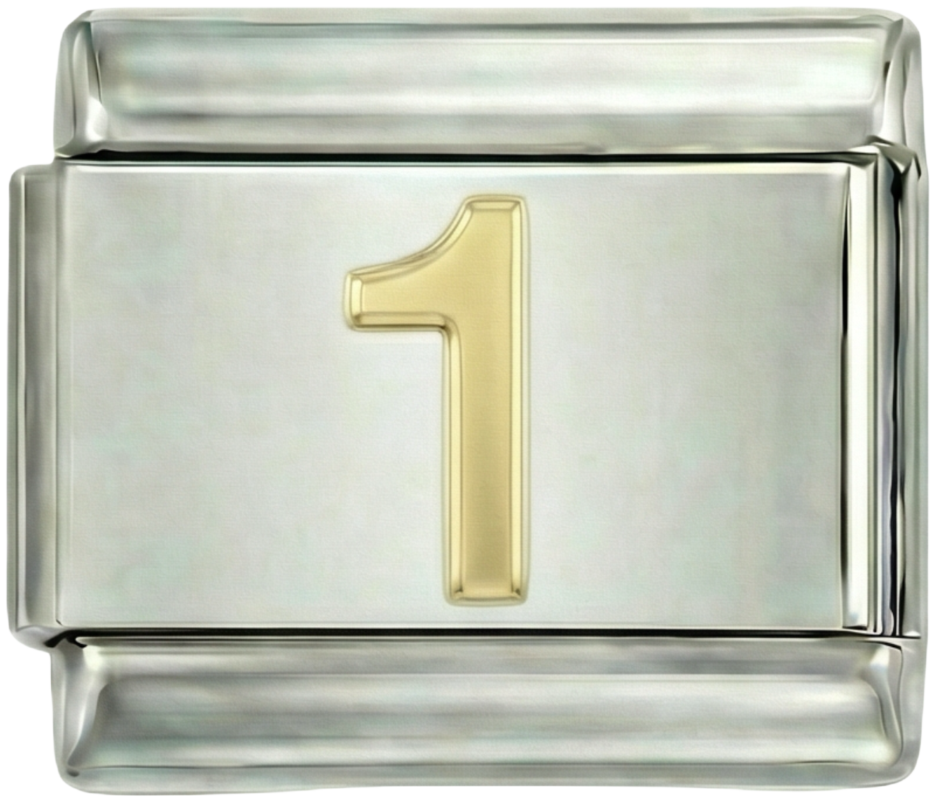 Numero 1 su base argentata