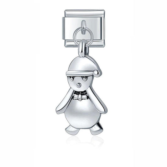 Silver Snowman - Charms Official